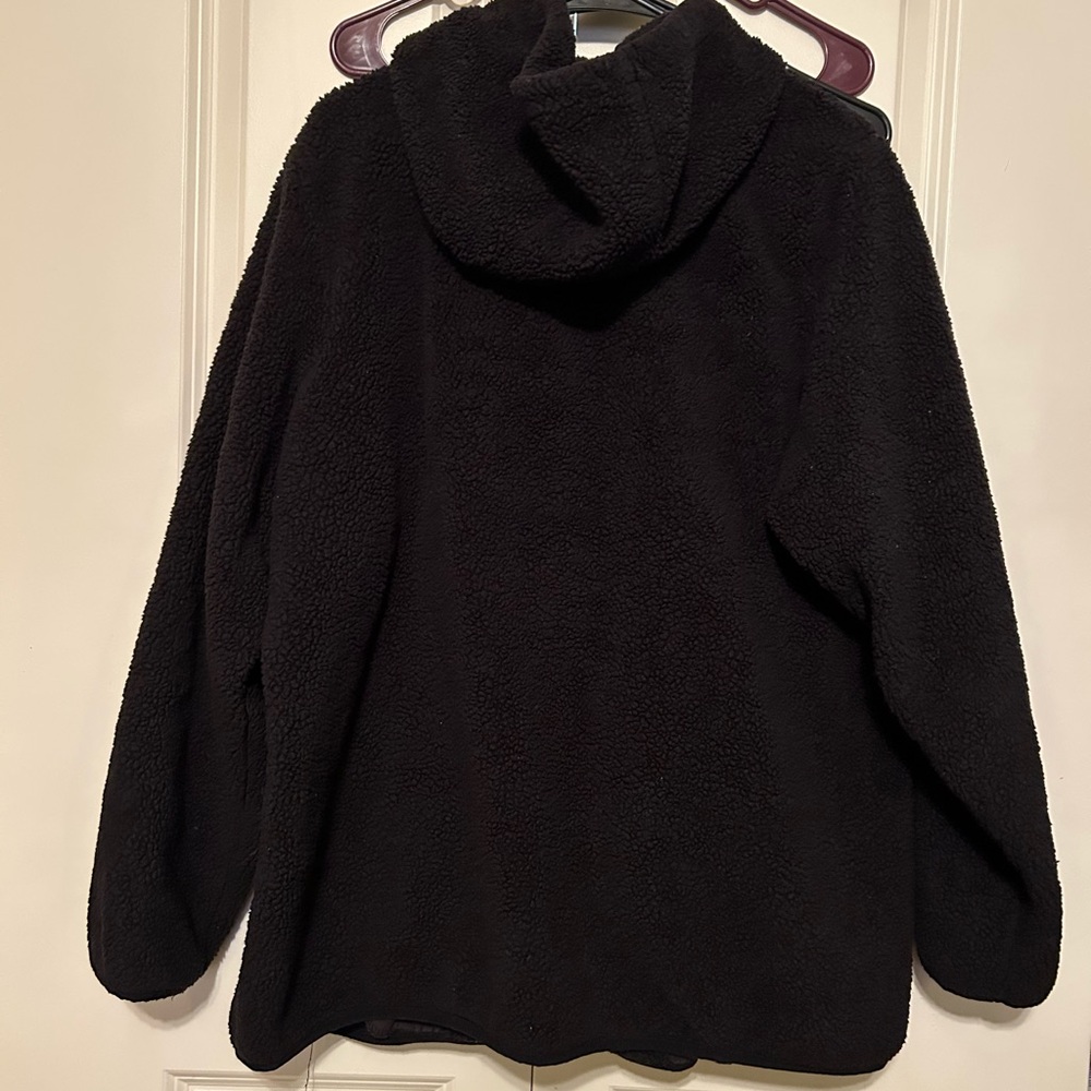 Torrid Black Teddy Jacket with Hood - Picture 4 of 4